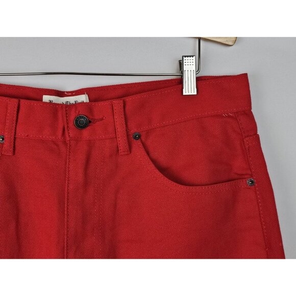 Beyond The Limit Men's Jeans Size 34 x 32 Red Straight Leg Denim Jean Pants - Picture 3 of 10